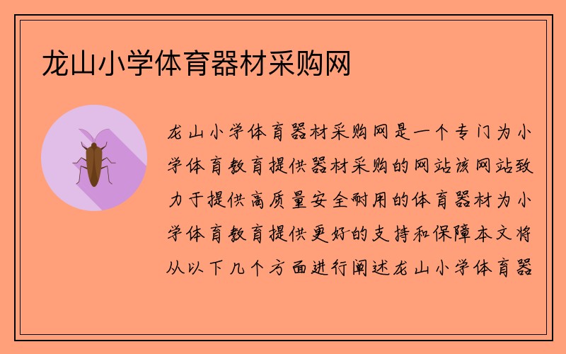 龙山小学体育器材采购网