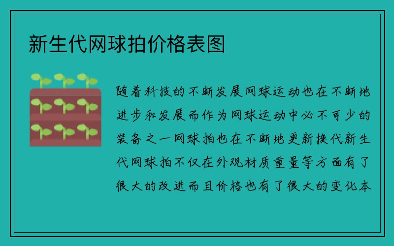 新生代网球拍价格表图