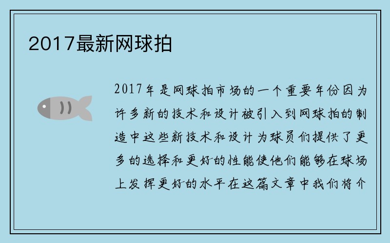 2017最新网球拍